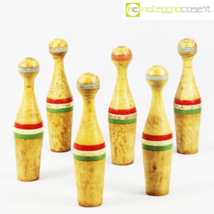 Birilli in legno con tricolore