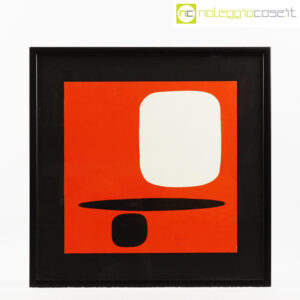 Bruno Munari Segnici sfondo rosso