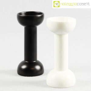 Ceramiche Pozzi candelieri bianco nero