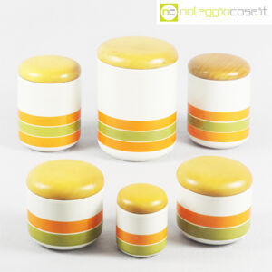 Ceramiche Pozzi set barattoli a righe