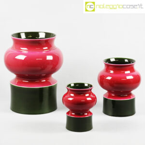 Ceramiche Pozzi set vasi viola e verde