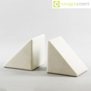 Ferma libri in marmo bianco