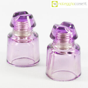 Isolatori elettrici in vetro lilla