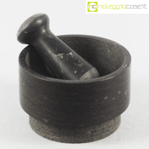 Mortaio in marmo nero con pestello