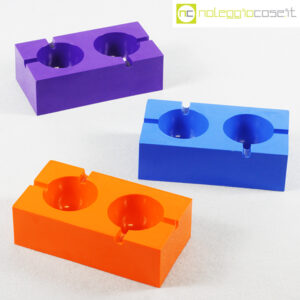 Olivetti posacenere viola arancione e blu