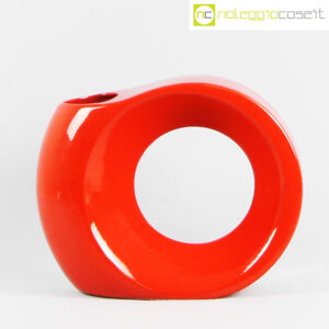 Parravicini Ceramiche vaso rosso con buco