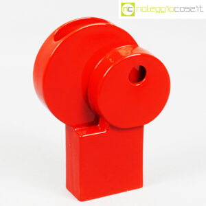 Parravicini Ceramiche vaso rosso con cerchi