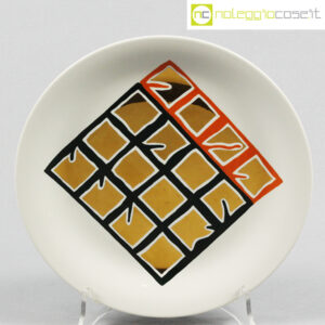 Remo Bianco piatto con decori oro