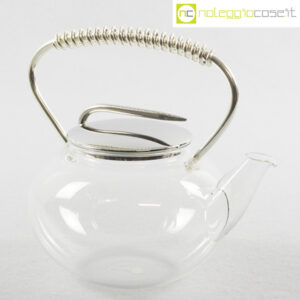 Sabattini teiera in vetro e metallo