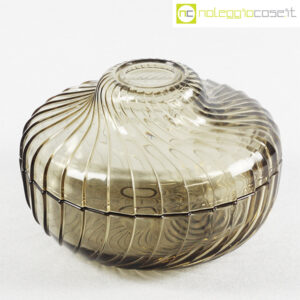 Scatola stile decò in vetro fumè