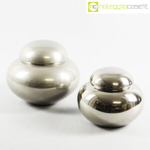 Scatole contenitori in metallo cromato