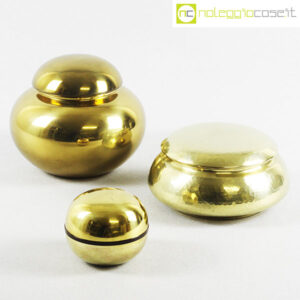 Scatole contenitori in metallo ottonato