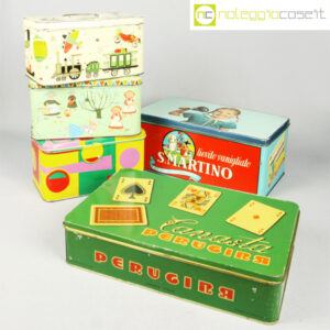Scatole in latta colorate vintage 03