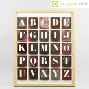 Stencil industriali in cornice ALFABETO