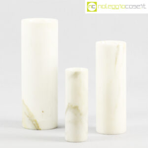 Vasi cilindrici in marmo bianco