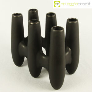 Vaso a sei canne ceramica nera