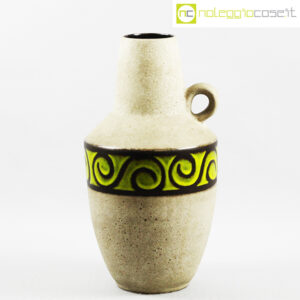 Vaso anfora in gres con decoro verde