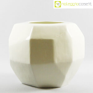 Vaso bianco sfaccettato grande