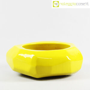 Vaso giallo sfaccettato grande