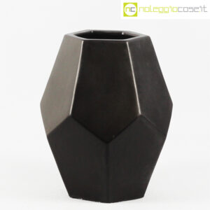 Vaso ceramica nero sfaccettato