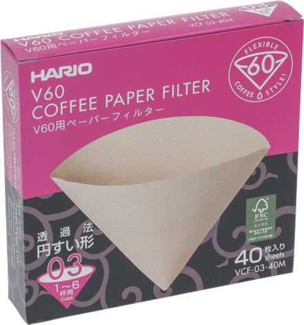 FILTRI A CONO HARIO 1-6 TAZZE 40 Pz