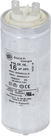 CONDENSATORE 16µF 440VAC 200/240V MAHLKÖ