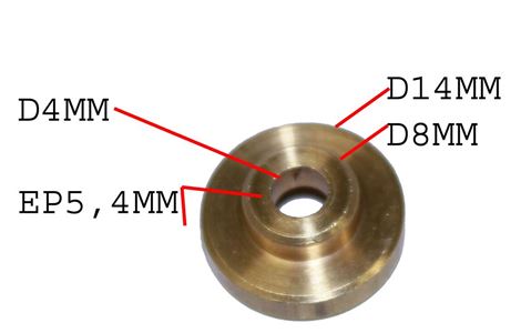 GUIDE PROTECTEUR MANETTE RONDELLE BRONZE