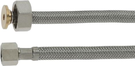 TUBO FLESSIBILE CALZA INOX DRITTO-DRITTO