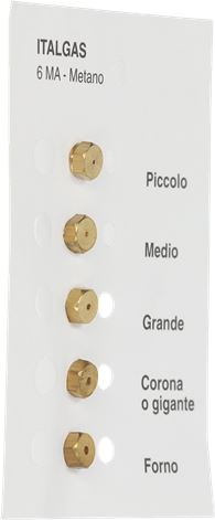 INIETTORI METANO 6MA ITALGAS KIT 5 PEZZI