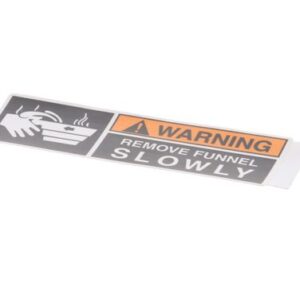 DECAL, WARNING-REMOVE FUNNEL