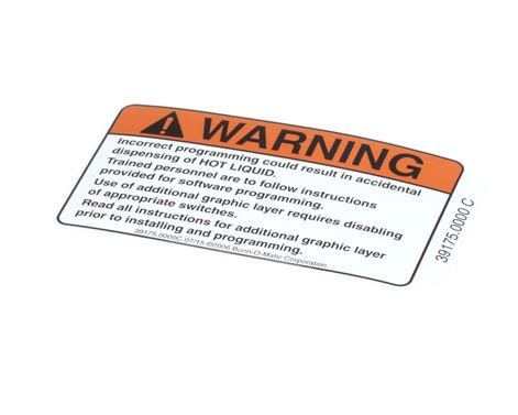 DECAL WARNING OVERLAY GRAPHIC