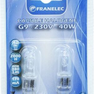 LAMPE HALOGENE CLAIRE G9 40W *2 PCS*230V