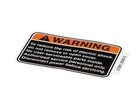 DECAL, WARNING NO SVCE PARTS