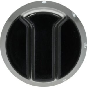 MANOPOLA NERA ø 52 mm SERIGRAFATA