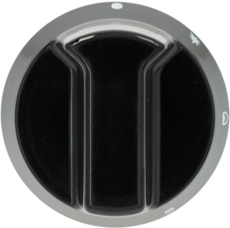 MANOPOLA NERA ø 52 mm SERIGRAFATA