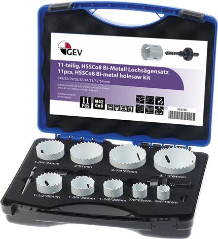 KIT SEGHE A TAZZA ACCIAIO HSS M3 - 11 pz