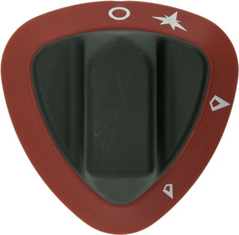 MANOPOLA NERA-ROSSA SERIGRAFATA