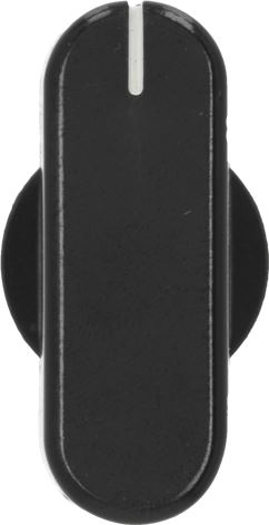 MANOPOLA TIPO SMALVIC NERA 44x23 mm