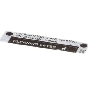 DECAL, CLEANING LEVER