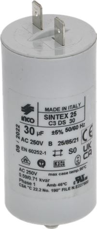 CONDENSATORE 30µF 400-450Vac 50/60Hz (UL