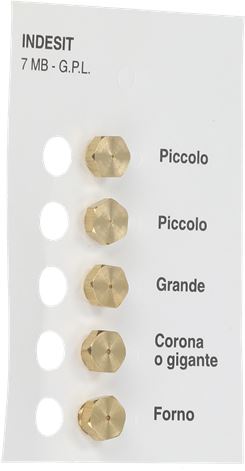INIETTORI GPL 7MB INDESIT KIT 5 PEZZI