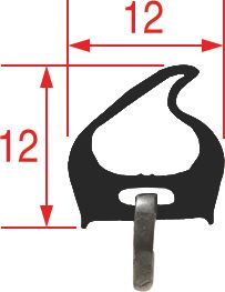 GUARNIZIONE PORTA FORNO 515x300 mm