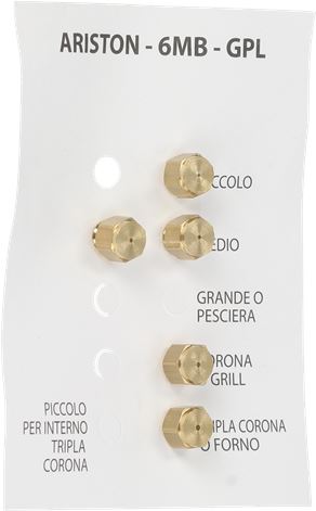 INIETTORI GPL 6MB ARISTON KIT 5 PZ