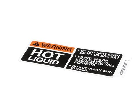 DECAL WARNING-HOT LIQUID