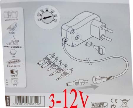 ADAPTATEUR 1000mA (3-12V)