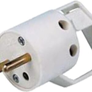 FICHE MALE 16A 2 POLES + TERRE