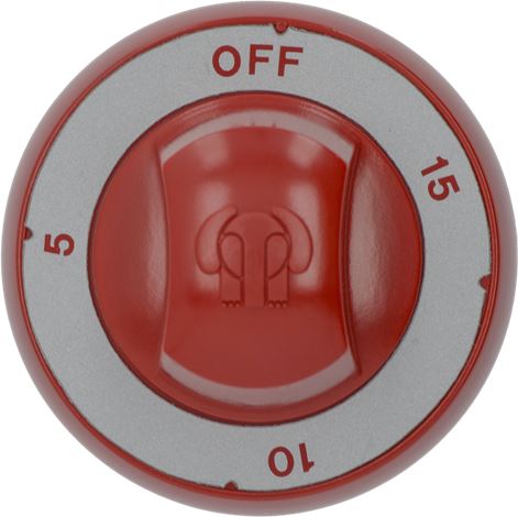 MANOPOLA ROSSA ø 72 mm OFF-5-10-15