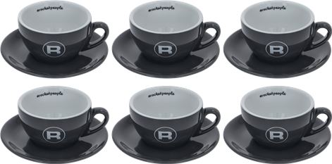 TAZZE CAPPUCCINO HASHTAG GRIGIO 6 PZ.