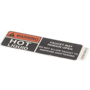 DECAL WARNING HOT LIQUID