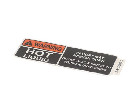 DECAL WARNING HOT LIQUID